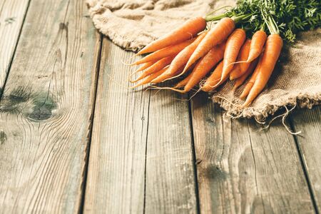 Fresh Carrots bunch. Thanksgiving, autumn, harvest, halloween conceptの写真素材