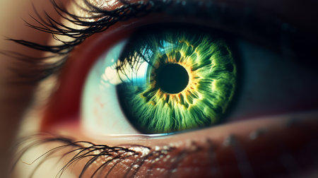 Close up detail beautiful female eye macroの素材