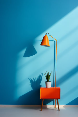Minimal composition with pop art aesthetic, colorful still lifeの素材