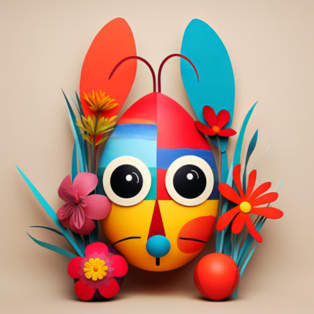 Abstract image of Easter bunny, Easter posterの素材