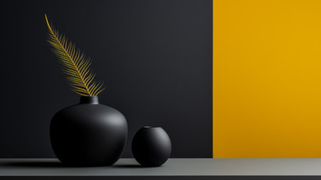 vase with a plant in it minimalistic composition still life Contemporary artの素材