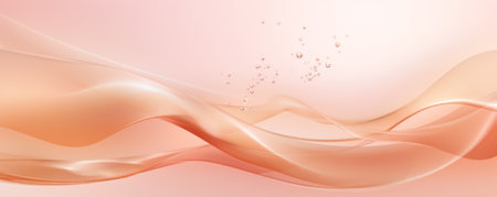 Abstract fluid shapes composition. Modern peach wave background with liquid and splashes, organic shapes.の素材