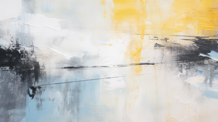 Closeup of abstract rough art painting texture, black white and greyの素材
