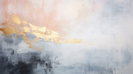 Closeup of abstract rough art painting texture, Pastel pink,blue,black and goldの素材