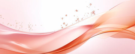 Abstract fluid shapes composition. Modern peach wave background with liquid and splashes, organic shapes.の素材