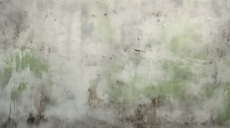 Empty Rough concrete loft wall texture Background interior or cement surface floor well material free space for text present Banner design, Cracked and chipped old white gray and greenish painted wall textureの素材