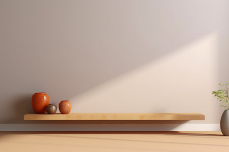 Minimal scene of empty podium display for showcase product, space for text or productの素材