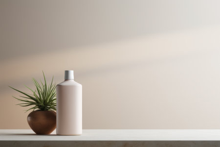 Minimal scene of empty podium display for showcase product, space for text or productの素材