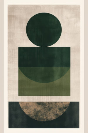 Warm Abstract Artwork with Vertical Brush Strokes and Texture Layers posterの素材