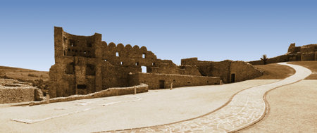 Ruin of Devin castle near Bratislavaの写真素材