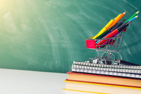Back to school concept. School suppliesの写真素材