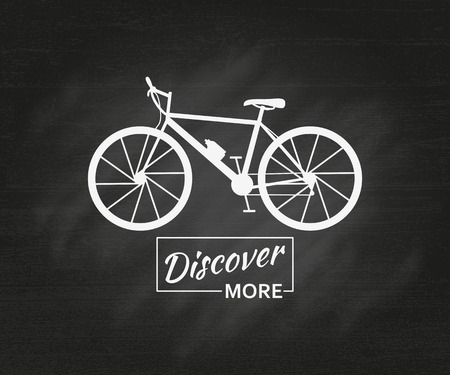 Eco driving concept with bike and text Discover more. Vector illustrationのイラスト素材