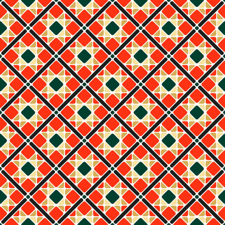 Geometric seamless patterns set. Vector illustration.のイラスト素材