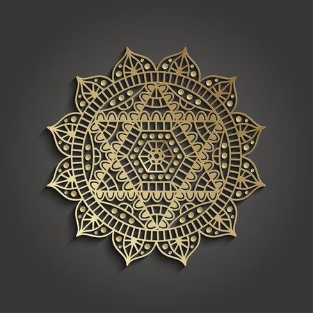 Yoga studio business template with chakra Anahata pictogram. illustration.のイラスト素材