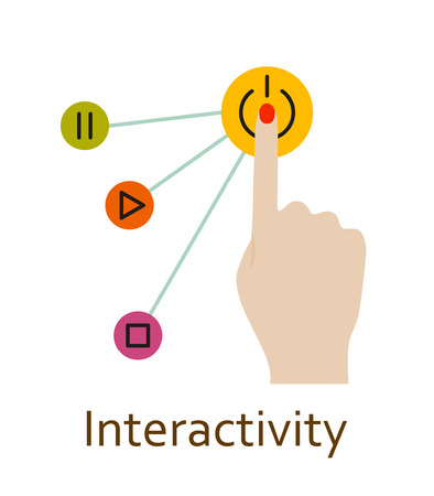 Interactivity line icon. illustration.のイラスト素材