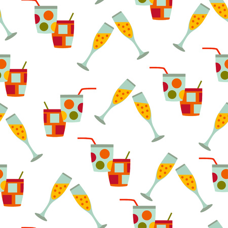 Christmas seamless pattern with doodle toys. Vector illustration.のイラスト素材