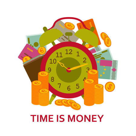 Time is money business concept.のイラスト素材