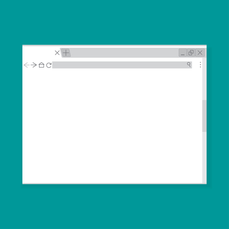 Browser window, blank web page vector template. Interface for computer web site page illustrationのイラスト素材