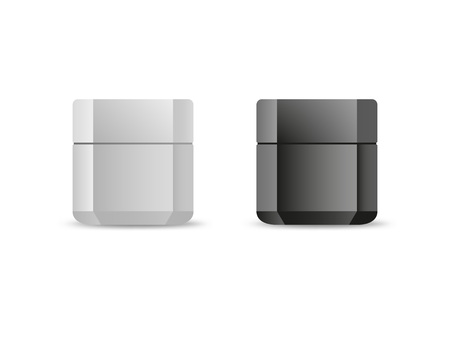 Set of blank package for cosmetic product isolated on a white background. Vector mockup.のイラスト素材