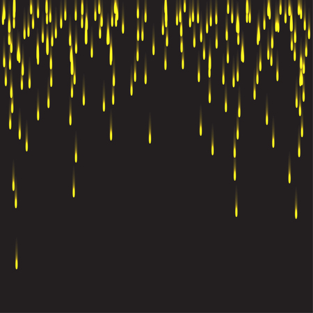 Yellow neon firework elements, good for festival and celebration, vector illustration.のイラスト素材