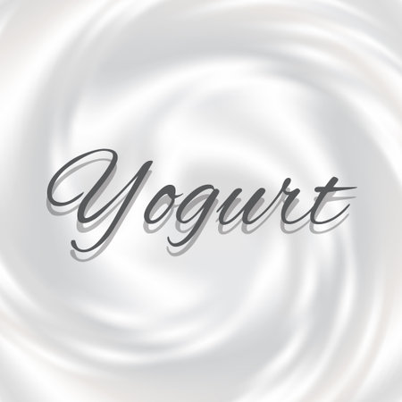 White milk, yogurt, cosmetics product swirl cream vector illustration. Mousse whirlpool and vortex background.のイラスト素材