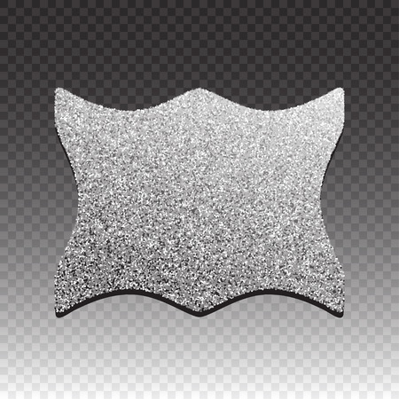 Premium quality silver label over white background. Silver Sign Shiny Luxury Badge.のイラスト素材