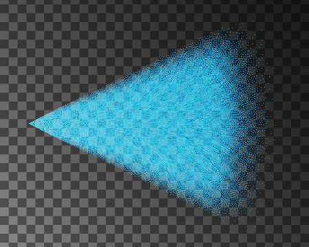 Blue water spray mist of atomizer. Vector cosmetic effect illustration.のイラスト素材