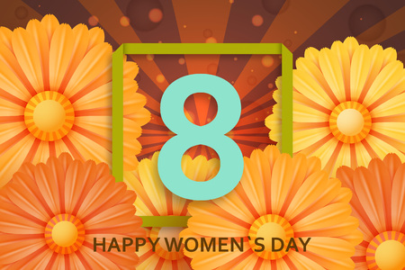 International Women's Day greeting card.のイラスト素材