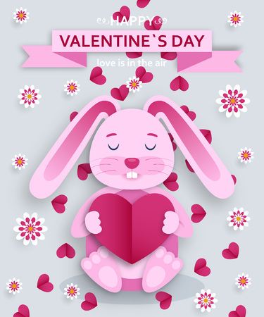 Happy Valentine Day background. Good design template for banner, greeting card, flyer.のイラスト素材