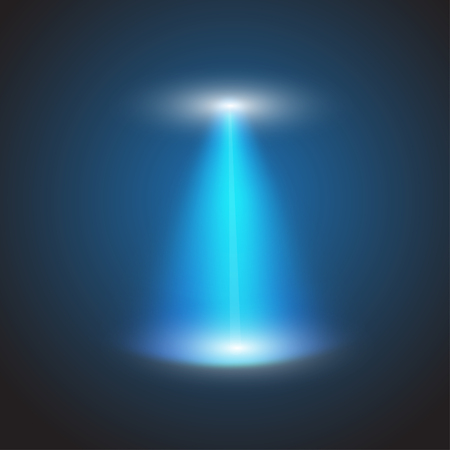 UFO light beam isolated on background. Vector illustration.のイラスト素材