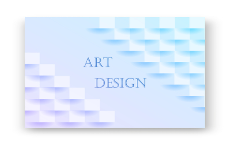 Abstract violet and blue background with brick shadow texture. Vector 3d white geometric backdrop. Simple clean white texture.のイラスト素材