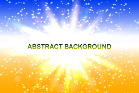 Abstract background in the form of blurred sunset with sun rays,vector illustrationのイラスト素材