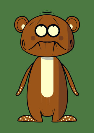 Cute funny and scary cartoon monster. Vector illustrationのイラスト素材