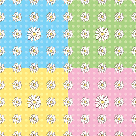 Seamless Daisy Patternのイラスト素材