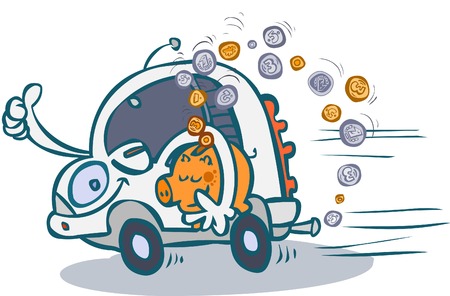 Cartoon economical car. のイラスト素材