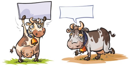 Cartoon Cow characters.のイラスト素材