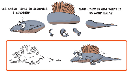 Dinosaur Puzzle. Educational game for kids.のイラスト素材