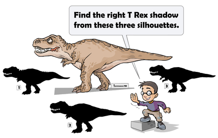 Dinosaur silhouettes game.のイラスト素材