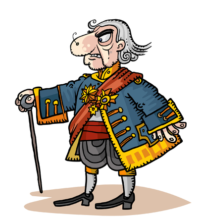 Cartoon character with historical costume.のイラスト素材