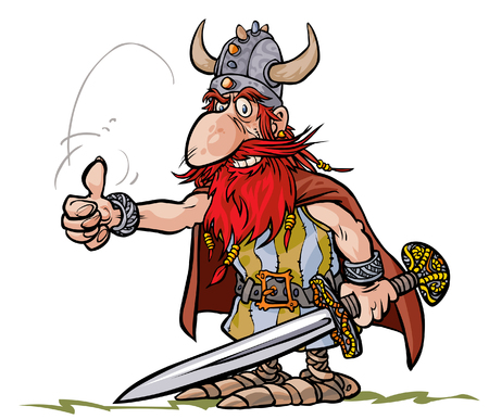 Cartoon Viking warrior.のイラスト素材