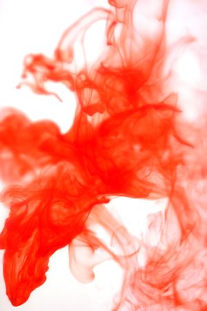 Blood flowing in liquidの写真素材