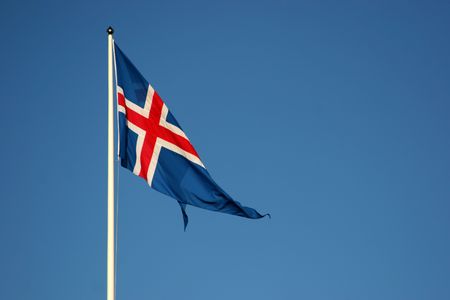 Icelandic flag (state version)の写真素材