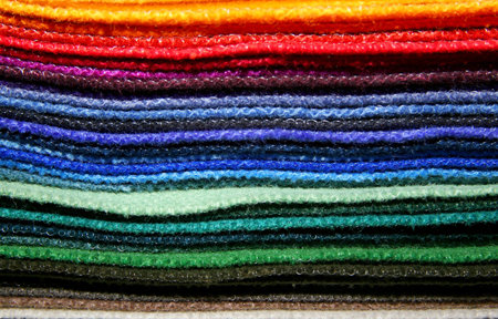 Variety of fabric color samples