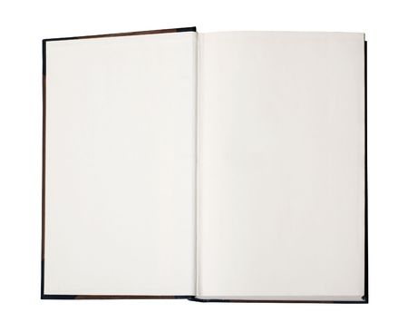 Open book with empty pages - image contains a clipping pathの写真素材