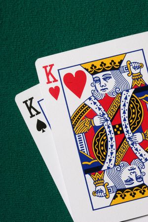 Pocket kings - a very strong hand in texas holdem pokerのeditorial素材