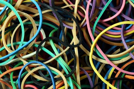 Close-up of elastic rubber band - perfect as a business or office backgroundの写真素材