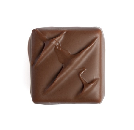 Handmade piece of chocolate shot in studioの写真素材