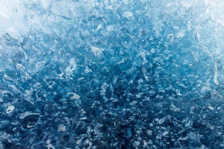 Frozen background of beautiful natural ice