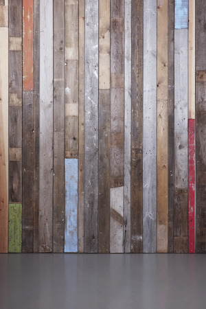Background of reclaimed timber wall for a modern rustic lookの写真素材