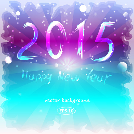 Happy New Year vector background with a frozen glass.のイラスト素材